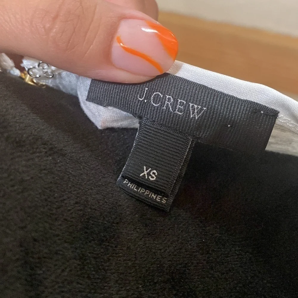 XS J.crew White and gray two toned blouse!!!
